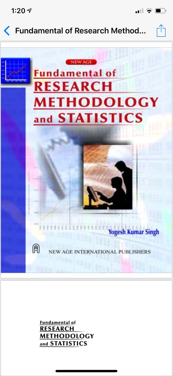 Fundamental of Research Methodology and Statistics